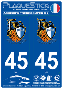 45 -Villemandeur "Basket" PlaqueStick