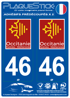 46 -Occitanie PlaqueStick