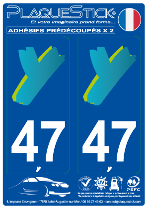 47 -Lot-&-Garonne PlaqueStick