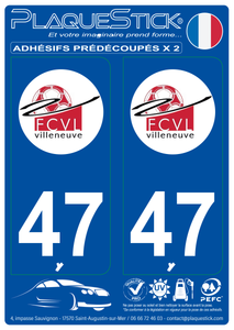 47 -Villeneuve-sur-Lot "FC" PlaqueStick