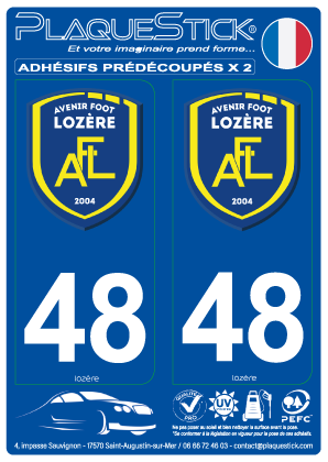 48 -Avenir Foot Lozère PlaqueStick