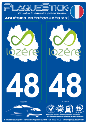 48 -Lozère PlaqueStick