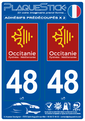 48 -Occitanie PlaqueStick