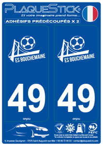 49 -Bouchemaine "Entente Sportive" PlaqueStick
