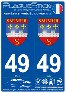 49 -Saumur "Blason" PlaqueStick