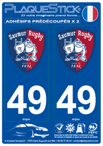 49 -Saumur "Rugby" PlaqueStick