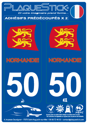 50 -Normandie PlaqueStick