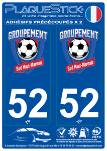 52 -Balesme-sur-Marne "Groupement Sud-Haut-Marnais" PlaqueStick