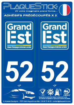 52 -Grand-Est PlaqueStick