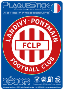 53 -Landivy-Pontmain "Football Club" Décor A6 PlaqueStick