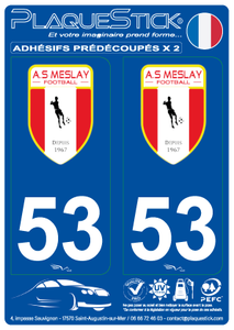 53 -Meslay-du-Maine "AS" Football PlaqueStick