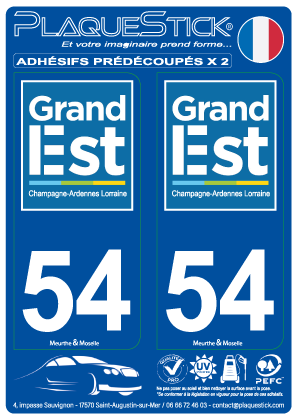 54 -Grand-Est PlaqueStick
