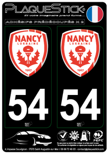 54 -Nancy "ASNL" 2018, Fond noir PlaqueStick