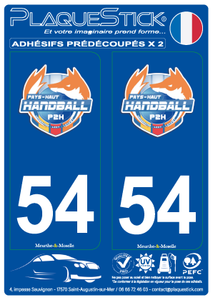 54 -Pays-Haut "Handball" PlaqueStick