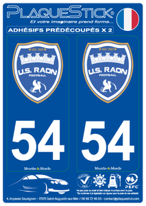54 -Raon-l'Étape "Union Sportive" PlaqueStick