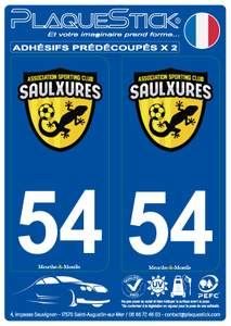 67 -Saulxures "Association Sporting Club" PlaqueStick