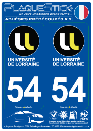 54 -Université de Lorraine PlaqueStick