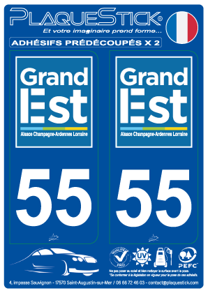 55 -Grand-Est PlaqueStick