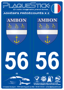 56 -Ambon "Blason" PlaqueStick