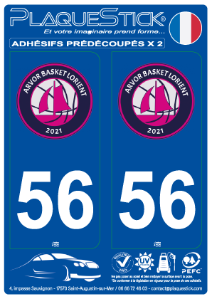 56 -Arvor-Basket-Lorient PlaqueStick