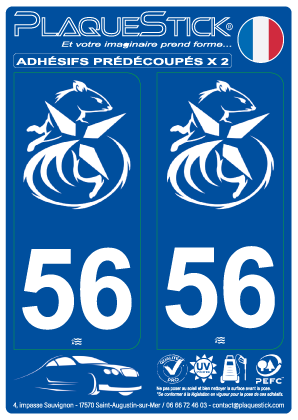 56 -Blanche Hermine PlaqueStick