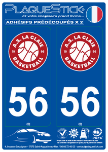 56 -Bohal "AS La Claie" Basketball PlaqueStick