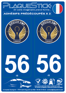 56 -Lorient "BREIZH KOP" Basketball PlaqueStick