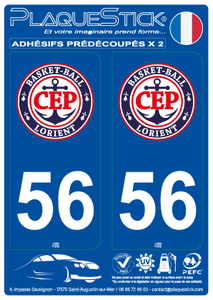 56 -Lorient "CEP" Basket-Ball PlaqueStick