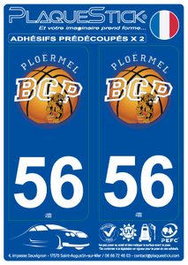 56 -Ploërmel "Basket Club" PlaqueStick