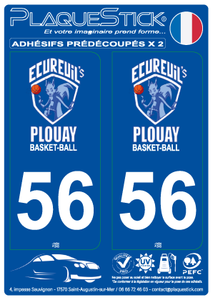 56 -Plouay "Écureuil's Basket-Ball" PlaqueStick
