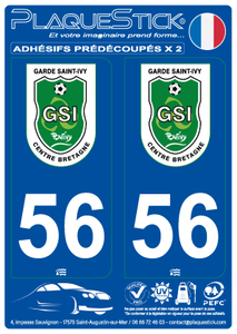 56 -Pontivy - Pondi -Garde Saint-Ivy "Football" PlaqueStick
