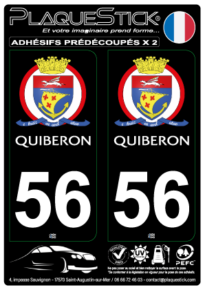 56 -Quiberon, Fond noir PlaqueStick