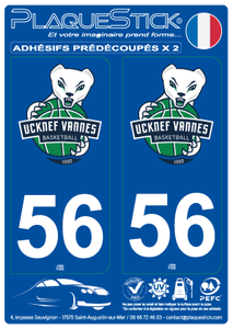 56 -Vannes "UCKNEF" Basketball PlaqueStick