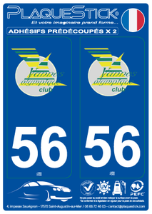 56 -Vannes "Olympique Club" 1998 PlaqueStick