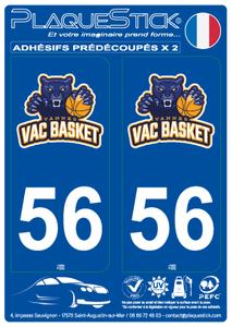 56 -Vannes "VAC" Basket PlaqueStick