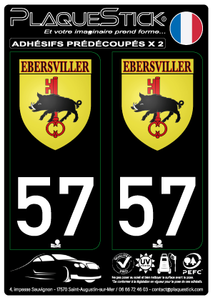 57 -Ebersviller "Coat of Arms" Black background