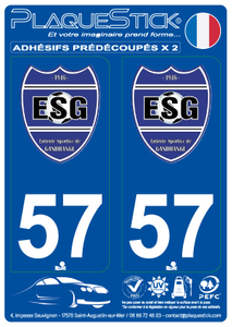 57 -Gandrange "Entente Sportive" PlaqueStick
