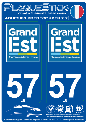 57 -Grand-Est PlaqueStick