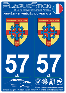 57 -Moulins-lès-Metz "SC" PlaqueStick