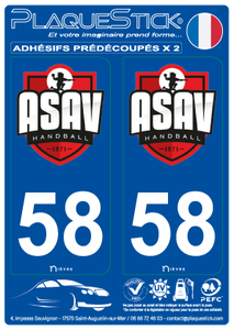 58 -Varennes-Vauzelles "ASAV Handball" PlaqueStick