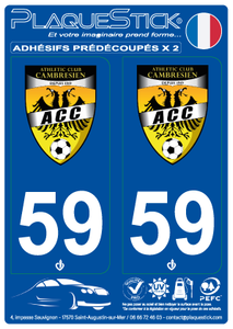 59 -Cambrai "Athletic Club" PlaqueStick