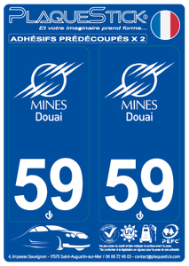 59 -Douai "Mines" PlaqueStick