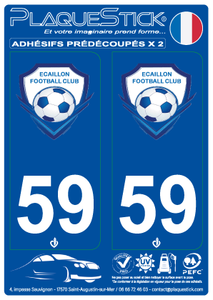 59 -Écaillon "Football Club" PlaqueStick