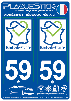 59 -Hauts-de-France PlaqueStick