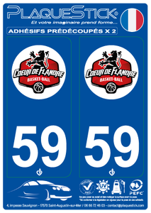 59 -Hazebrouck "Coeur de Flandre" Basket-Ball PlaqueStick