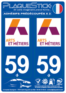 59 -Lille "Arts & Métiers" PlaqueStick