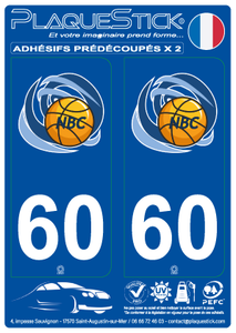 60 -Nogent-sur-Oise "Basket Club" PlaqueStick
