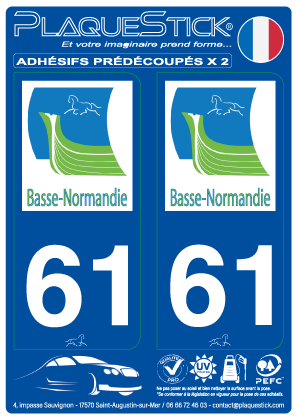 61 -Basse-Normandie PlaqueStick