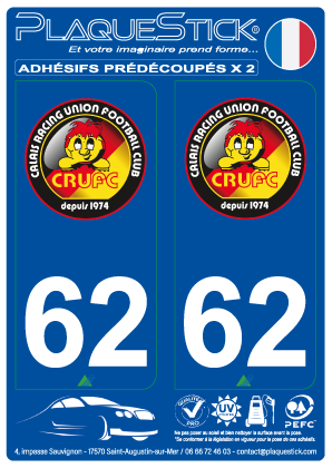 62 -Calais-Racing-Union-Football Club PlaqueStick
