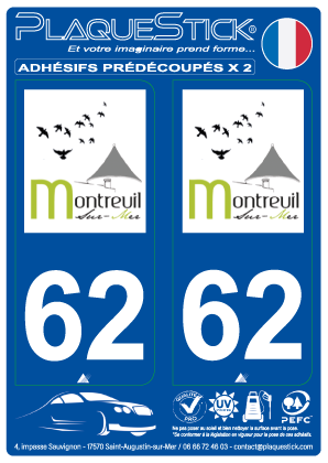 62 -Montreuil-sur-Mer PlaqueStick